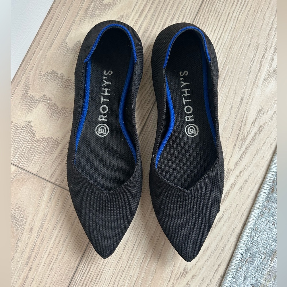 Rothy’s The Point black shoes sz 8